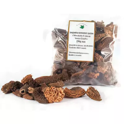 Dried morel caps (Morchella spp.)