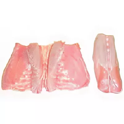 Deboned farm rabbit saddle