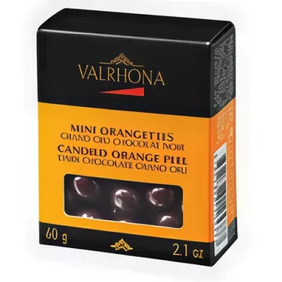 Equinoxe Orange orange peel cubes coated in dark chocolate