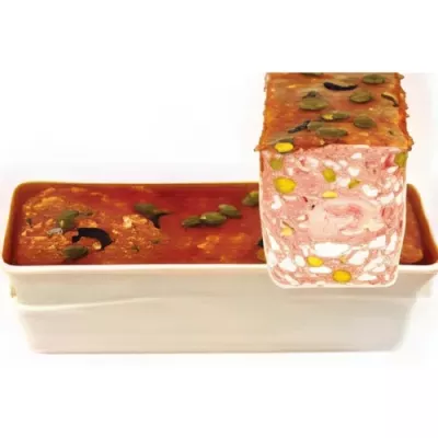 Guinea fowl terrine with pistachios