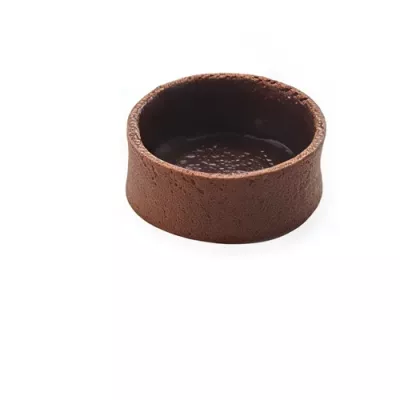 Small sweet cocoa round tart shell